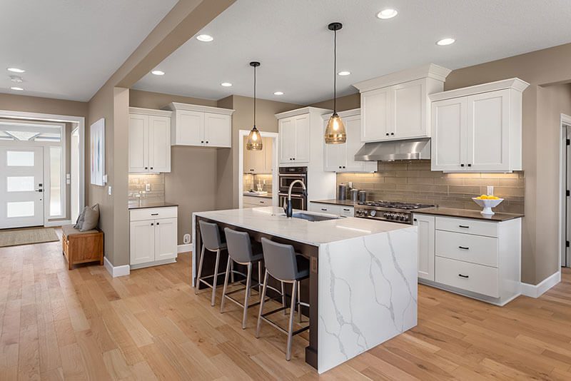 White Painted Kitchen Cabinets in Boise